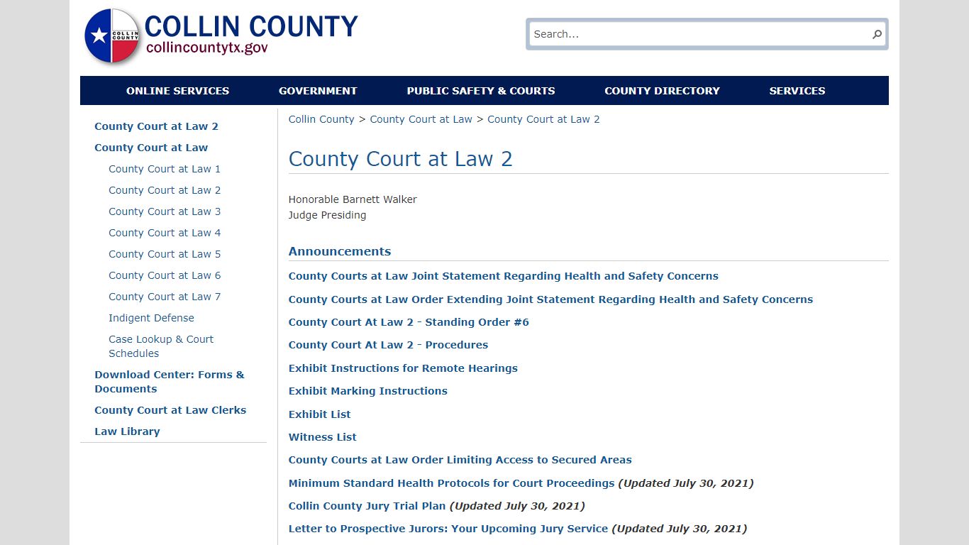County Court at Law 2 - collincountytx.gov