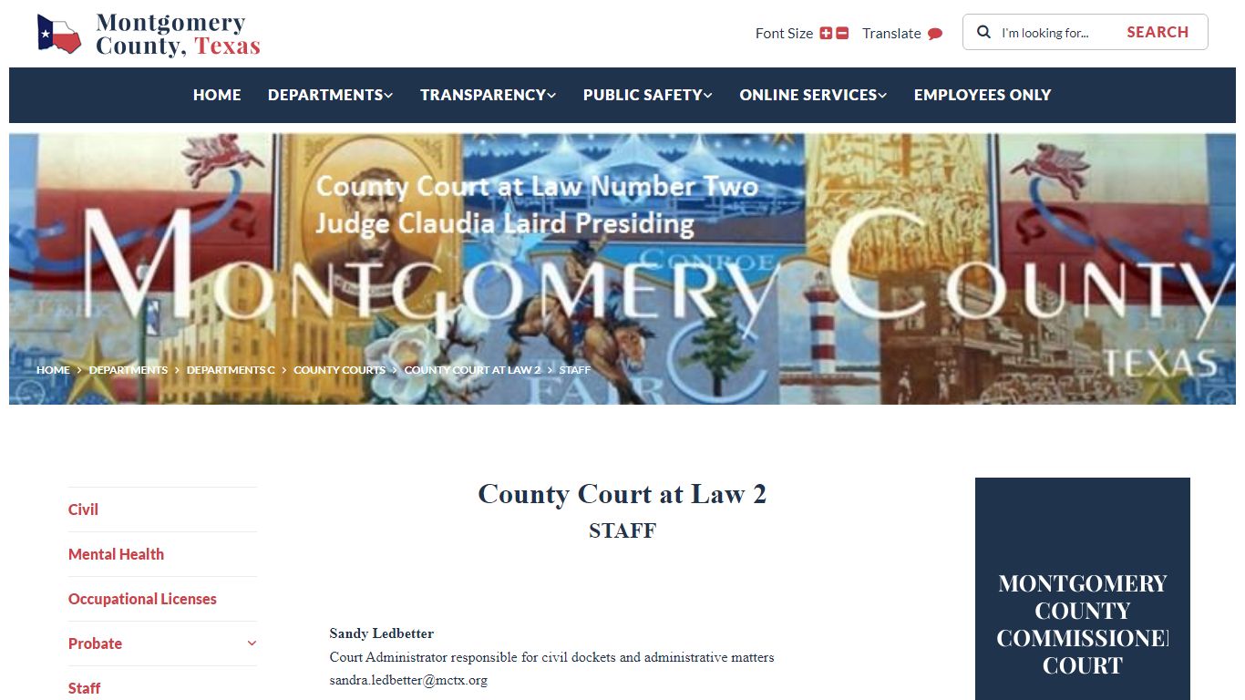 County Court at Law 2 - Montgomery County, Texas